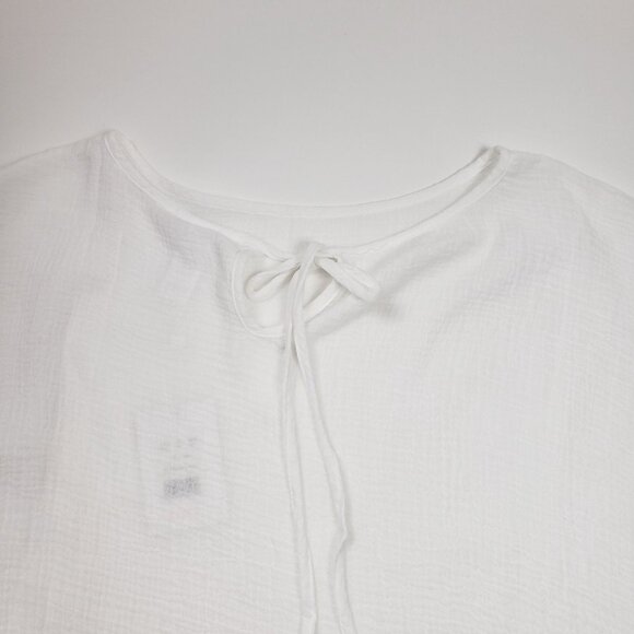 Andie Swim The Magdalena Kaftan Size S/M White Cotton Gauze Lightweight Cover-Up - Picture 12 of 16